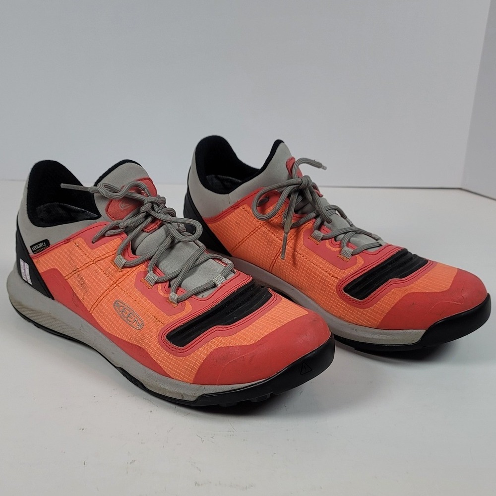 KEEN Tempo Flex Low Waterproof Hiking Shoes Orange Grey 1024851 Womens 11
